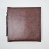 Brown Faux Leather Scrapbook Photo Folio