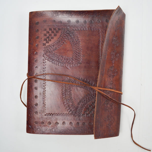 Leather Tooled Black Page Album