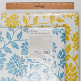 White, Blue + Yellow Floral 20 Page Top Load Scrapbooks - Set of 2