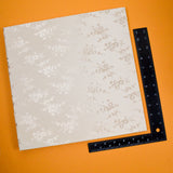Light Beige Jacquard Floral Fabric-Covered Photo Album