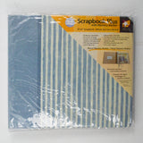 Blue + White Scrapbook Plus with Page Protector Sleeves - 8" x 8"
