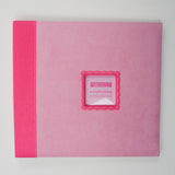 Pink Felt + Faux Suede Portafolia Scrapbook
