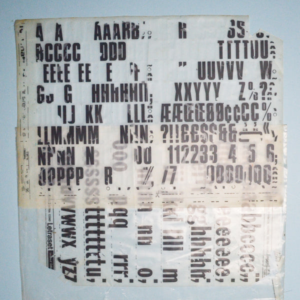 Letraset 120 pt Franklin Gothic Extra Condensed Dry Transfer Lettering