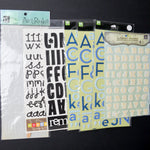 Textured Alphabet Sticker + Rub-On Bundle