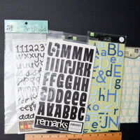 Textured Alphabet Sticker + Rub-On Bundle