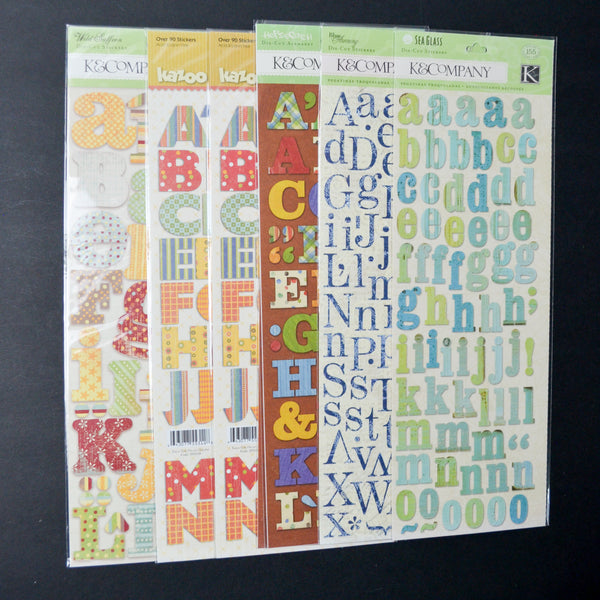 Colorful + Patterned Alphabet Sticker Bundle