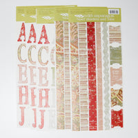 Wild Asparagus Noel Borders & Tabs + Noel Alphabet Scrapbooking Stickers