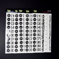 Alphanumeric Border Rub-Ons - Set of 5