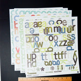 Alphanumeric Scrapbooking Sticker Bundle