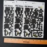 Black + White Chipboard Alphabet Stickers - 3 Packs