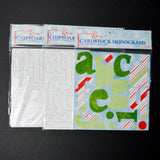 White Chipboard Monogram Stickers - 3 Packs