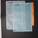 Black Helvetica Light Letraset Dry Transfers - 2 Sheets