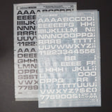 Black + White Microgramma Bold Extended Letraset Dry Transfers - 2 Sheets