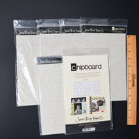 Light Gray Chipboard Bundle