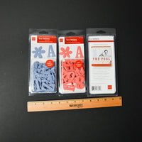 Blue + Red Chipboard Letter Sticker Bundle