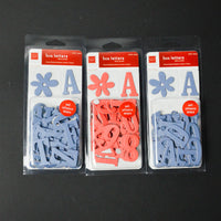 Blue + Red Chipboard Letter Sticker Bundle