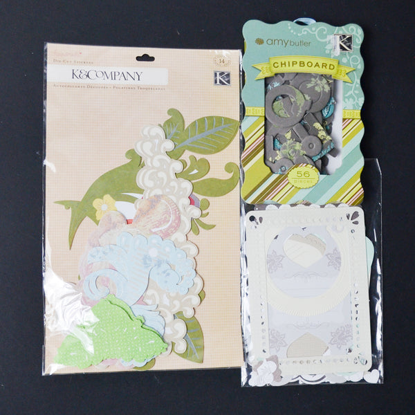 Floral Chipboard + Scrapbooking Bundle