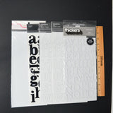 Black + White Chipboard Alphabet Sticker Bundle