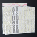 Weathered Chipboard Alphabet Sticker Bundle
