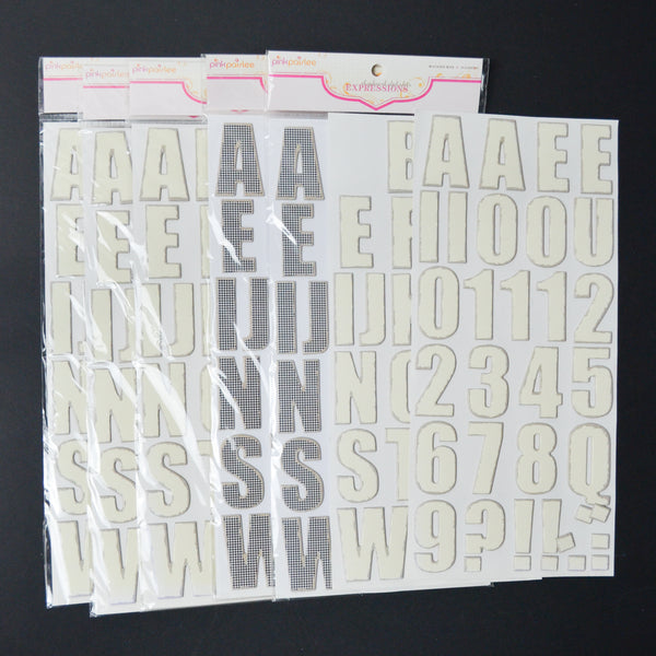 Weathered Chipboard Alphabet Sticker Bundle