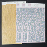 Floral Chipboard Alphabet Sticker Bundle