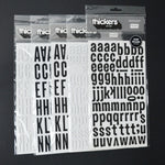 Black + White Chipboard Alphabet Sticker Bundle