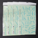 Teal Chipboard Alphabet Sticker Bundle