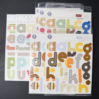 Patterned Chipboard Alphabet Sticker Bundle