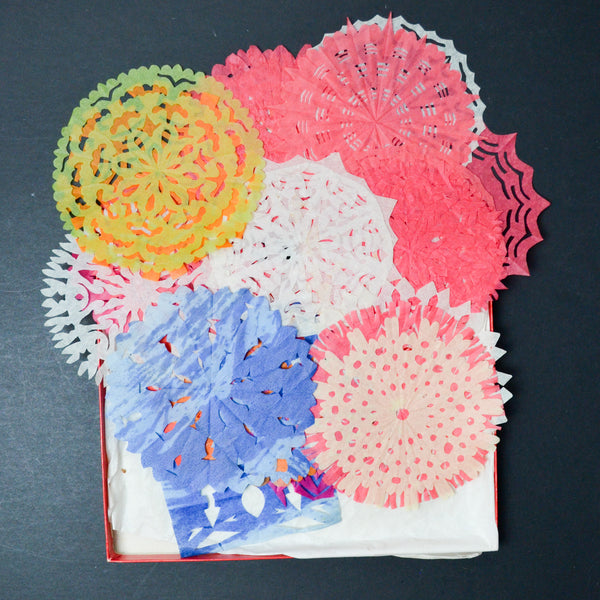 Colorful Cut Tissue Paper Shapes
