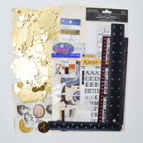 Gold Travel + Floral Scrapbooking Bundle