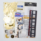 Gold Travel + Floral Scrapbooking Bundle