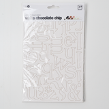 White Chipboard Alphabet Stickers