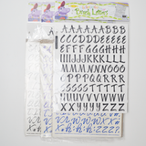 Black + Blue Stickopotamus Alphabet Stickers