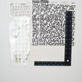 Black, White + Colorful Alphabet Stickers