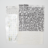 Black, White + Colorful Alphabet Stickers