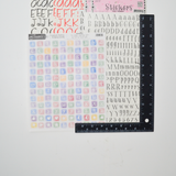 Black, Red + Colorful Alphabet Stickers