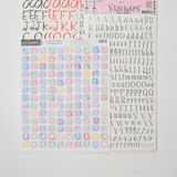 Black, Red + Colorful Alphabet Stickers