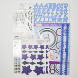 Blue + Back Alphabet Stickers