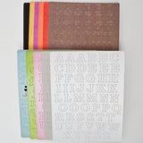 Colorful Chipboard Letter Sheets