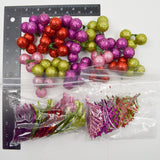Green, Purple, Pink + Red Glittery Faux Plants