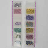 Colorful Novelty Brads in Plastic Compartment Containers