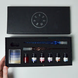 Glass Calligraphy Pen + Ink Set