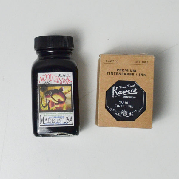 Black Noodler's Ink + Pearl Black Kaweco Ink - 2 Bottles