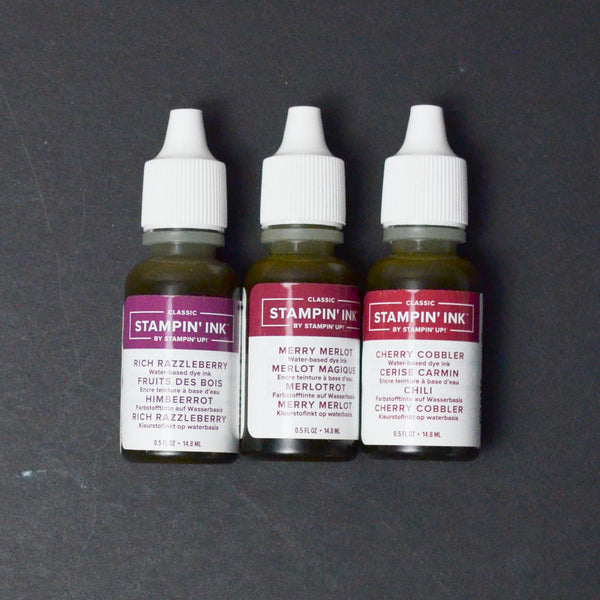 Red + Pink Stampin' Up! Stampin' Ink Refills - 3 Bottles