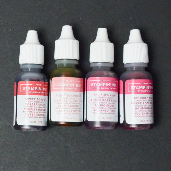 Pink Stampin' Up! Stampin' Ink Refills - 4 Bottles