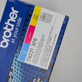 Brother TN221 3 Pack Color Toner Cartridges