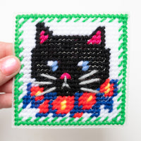 Black Cat Needlepoint Starter Kit