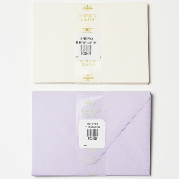 Purple + Cream 4 Bar Paper Source Envelope Bundle