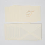 Gold Foil F Card + Envelope Set