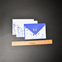 Blue Floral Cards with Envelopes - Set of 3